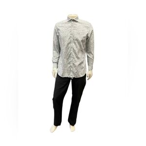 Daniel Hechter Modern Fit Floral Button Down Blue/Black/White/Red Size Large